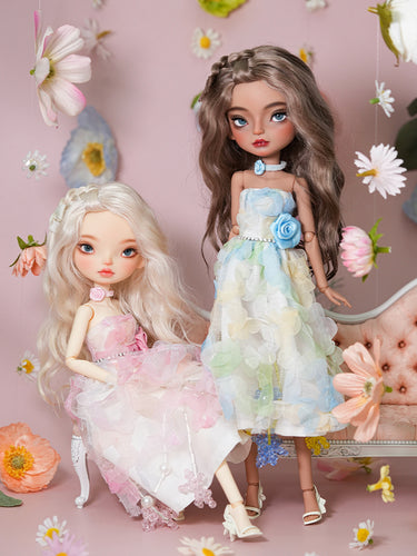 Miss Rosebud Dress- 1/6 BJD Doll Outfits for LULU Body Size