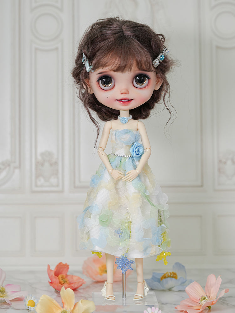 Miss Rosebud Dress- 1/6 BJD Doll Outfits for LULU Body Size