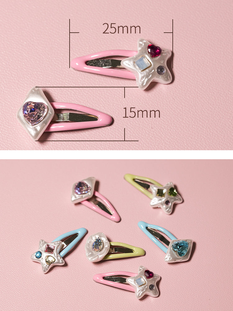 Star Imitation Pearl Diamond Hairpin-1/6 BJD Doll Size Acessories By LULUDAO