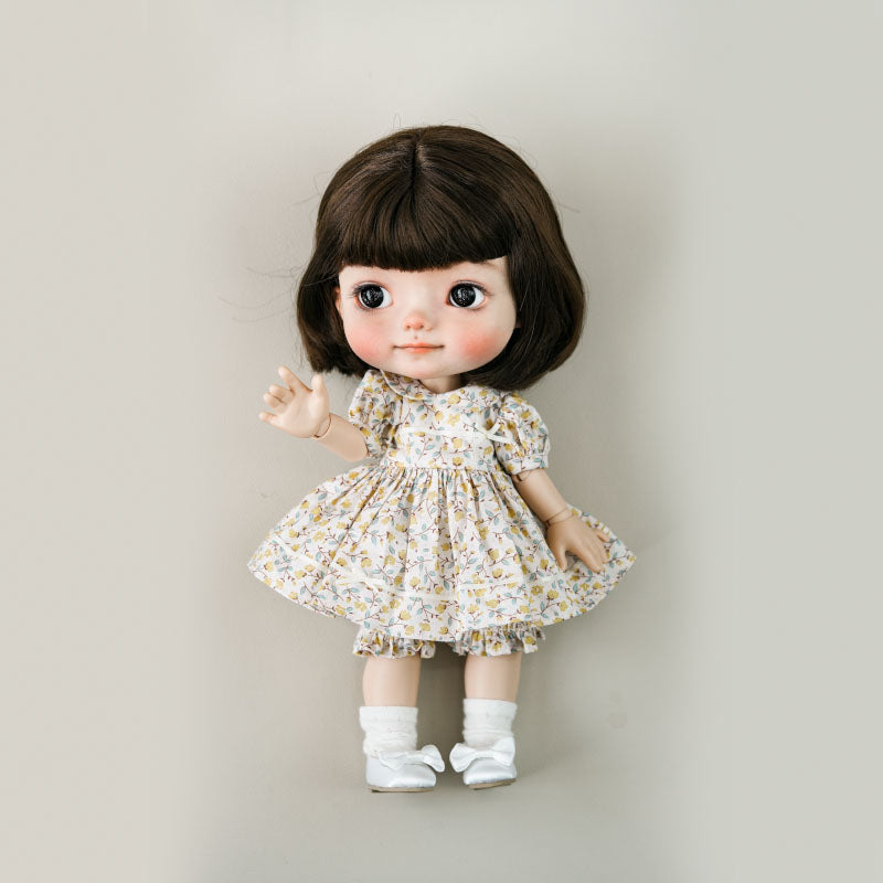 Floral Print Three-Piece Set - 1/6 BJD Doll Outfits for Baby YAYA Size