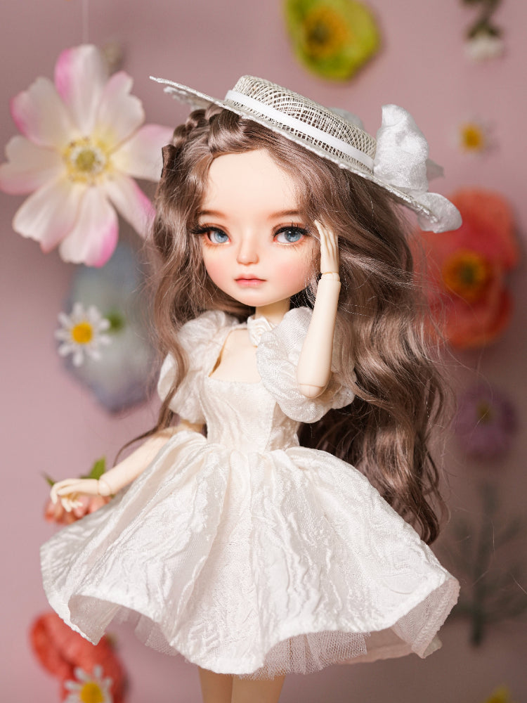Flower-Shaped Straw Hat -1/6 BJD Doll Size Acessories By LULUDAO