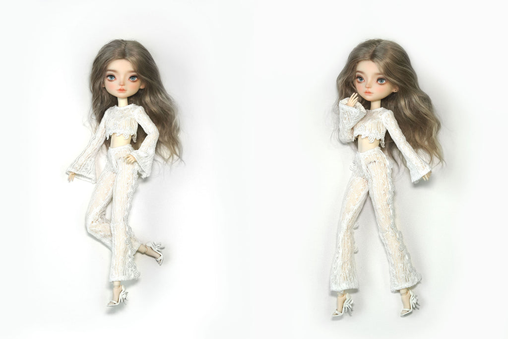 White Memories Set- 1/6 BJD Doll Outfits for LULU Body Size