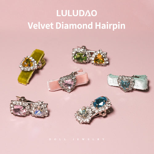 Velvet Diamond Hairpin-1/6 BJD Doll Size And Blythe Size Acessories By LULUDAO