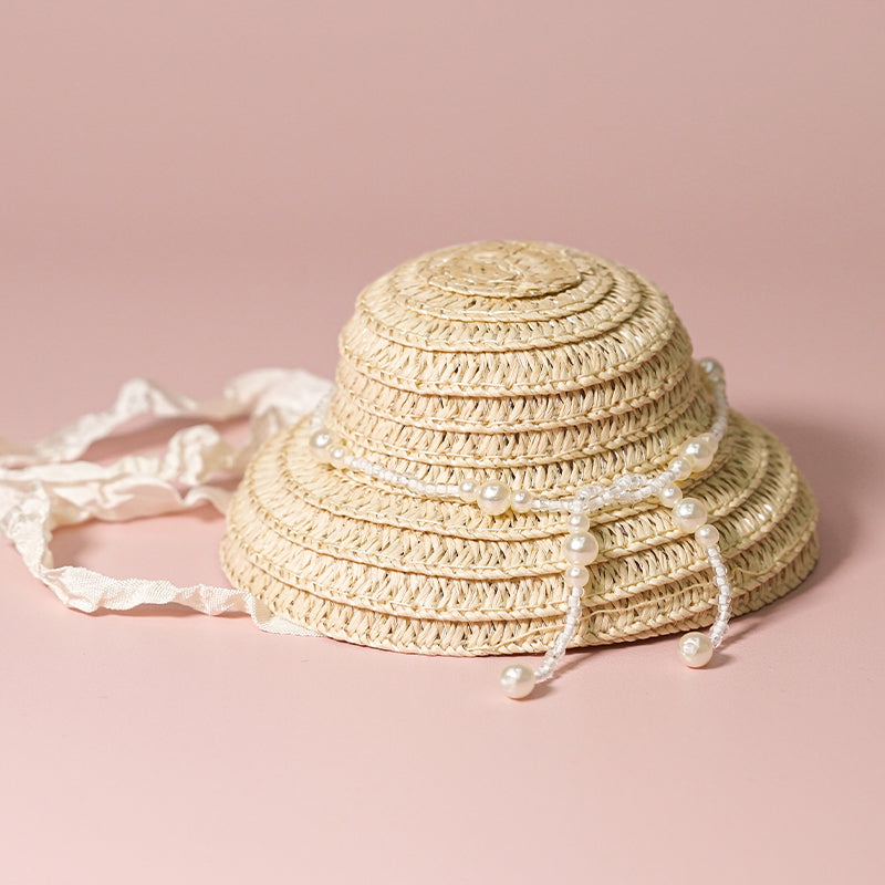 Floral Straw Hat-1/6 BJD Doll Size Acessories By LULUDAO