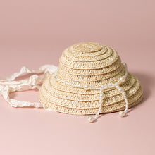 Load image into Gallery viewer, Floral Straw Hat-1/6 BJD Doll Size Acessories By LULUDAO