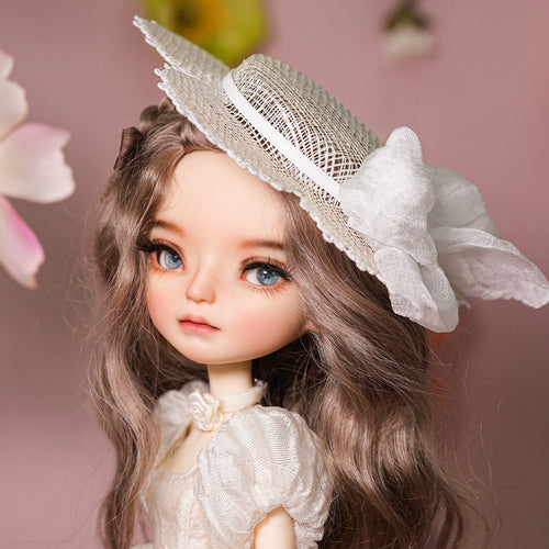 Flower-Shaped Straw Hat -1/6 BJD Doll Size Acessories By LULUDAO