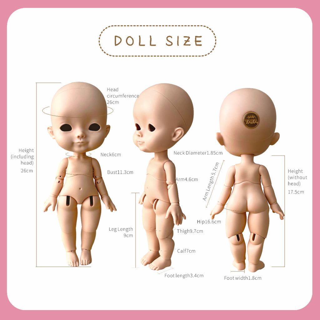 Baby YAYA - 1/6 BJD Nude Doll