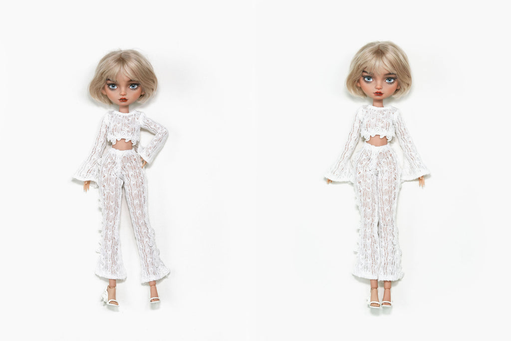 White Memories Set- 1/6 BJD Doll Outfits for LULU Body Size