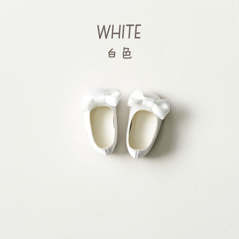Bow-Tie Ballet Flats (Satin) 1/6 BJD Doll Shoes for Baby YAYA