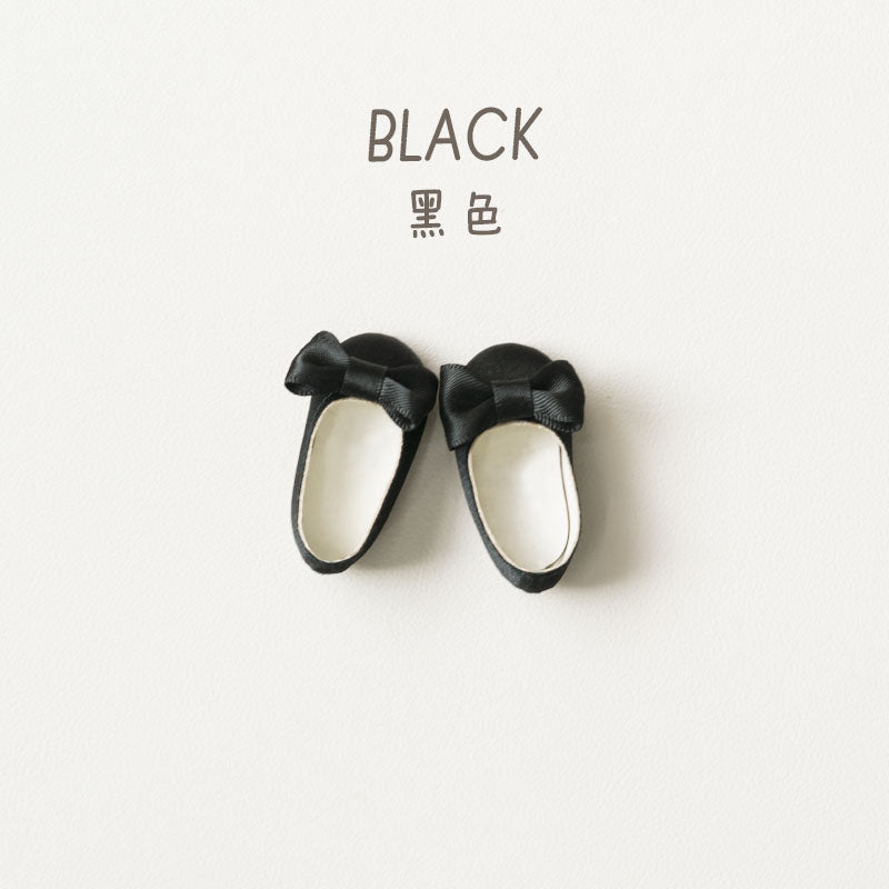 Bow-Tie Ballet Flats (Satin) - 1/6 BJD Doll Shoes for Baby YAYA Size