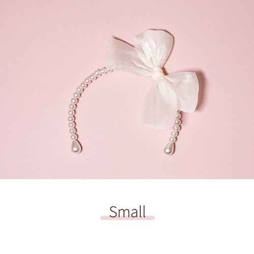 Pearl Bow Hairband-1/6 BJD Doll Size And Blythe Size Acessories By LULUDAO