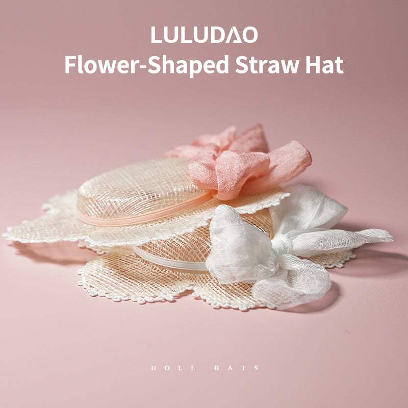 Flower-Shaped Straw Hat -1/6 BJD Doll Size Acessories By LULUDAO