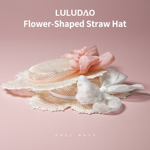 Flower-Shaped Straw Hat -1/6 BJD Doll Size Acessories By LULUDAO