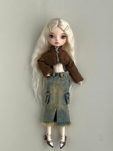Load image into Gallery viewer, Bear-Ear Hooded Cotton Coat (with Gloves)- 1/6 BJD Doll Outfits for LULU Body Size