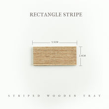 Load image into Gallery viewer, Striped Wooden Tray - 1/6 BJD Doll Miniatures Toy