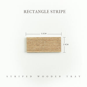 Striped Wooden Tray - 1/6 BJD Doll Miniatures Toy