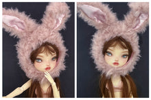 Load image into Gallery viewer, Twilight Snow · Velvet. rabbit Rabbit ear cap By LULUDAO