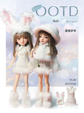 Load image into Gallery viewer, Twilight Snow · Velvet. rabbit Rabbit ear cap By LULUDAO