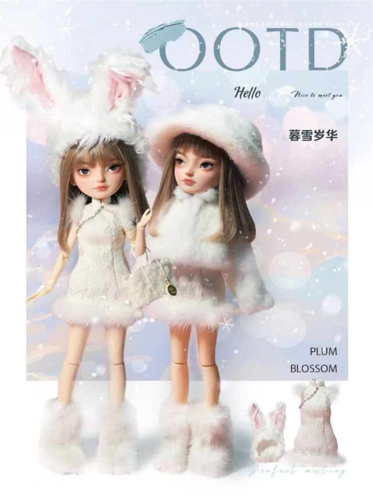 Twilight Snow · Shujin – plush coat 1/6 BJD Doll Outfits for LULU Body Size