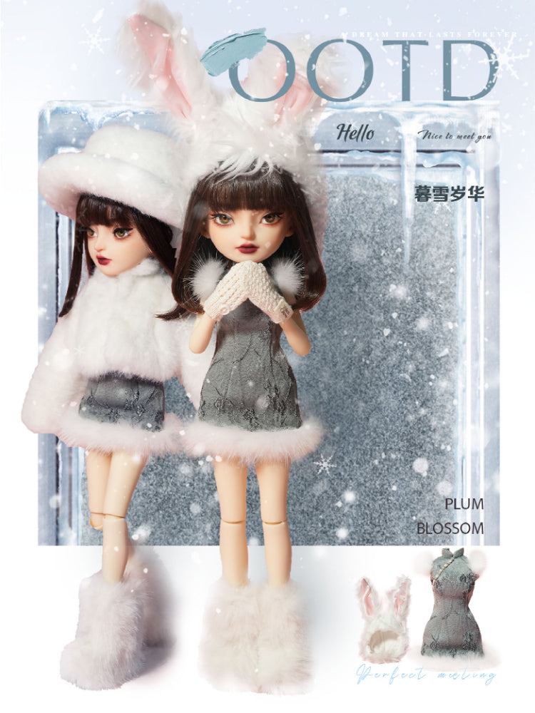 Furry Boots--1/6 BJD Doll  Shoes for LULU Body Size