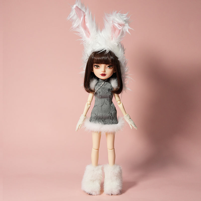 Twilight Snow · Velvet. rabbit Rabbit ear cap By LULUDAO