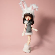 Load image into Gallery viewer, Twilight Snow · Velvet. rabbit Rabbit ear cap By LULUDAO