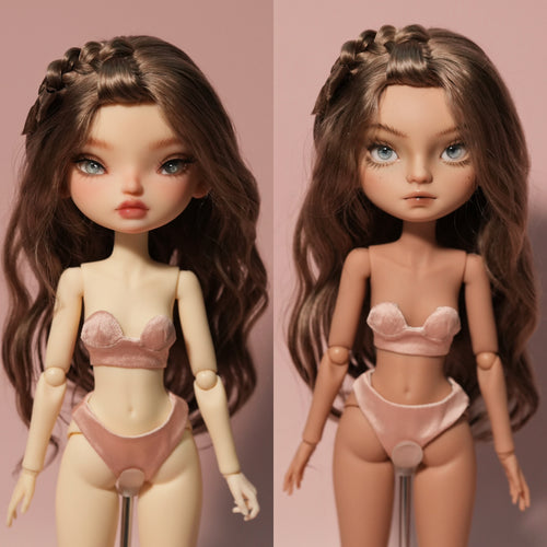 Side weave wig-1/6 BJD doll head circumference size By LULUDAO